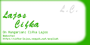 lajos cifka business card